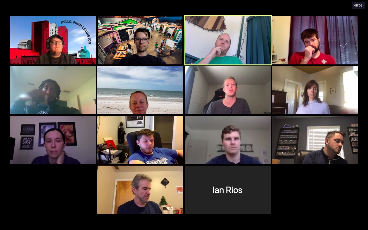 Bootcampers on a Zoom call