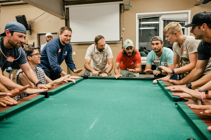 startup founders time summer retreat pool billiards fun awesome inc corporate social responsibility