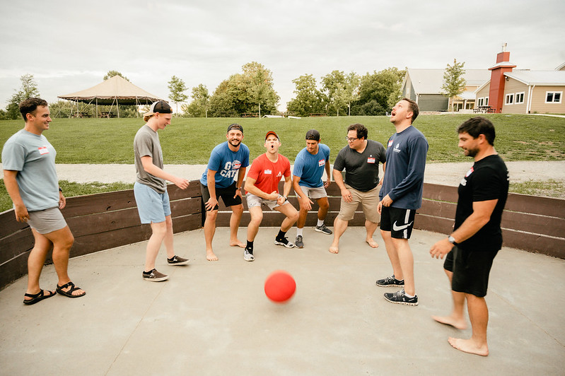 Group of Startup Founders and Entrepreneurs Celebrate a Win